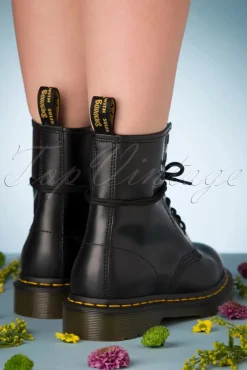 Hot Dr. Martens 1460 Glatte Stiefeletten In Schwarz