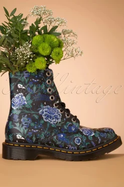 Best Dr. Martens 1460 Pascal Backhand Mystic Garden Floral Stiefel In Schwarz