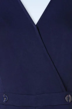 Store Surkana Abigail Crossover Jumpsuit In Marineblau