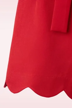 Shop Banned Retro Ahoy Scallop Shorts In Rot