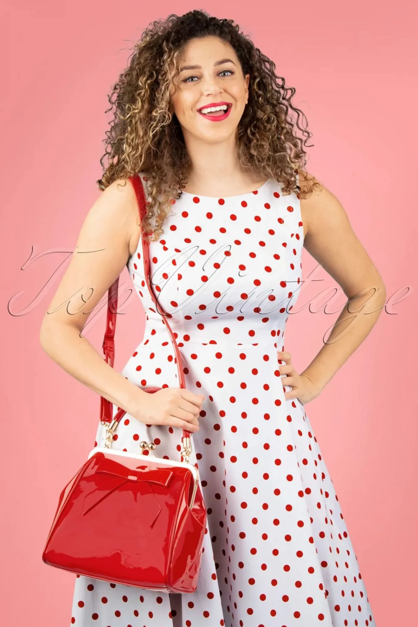 Cheap Banned Retro Amerikanische Vintage Lacktasche In Rot