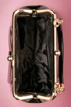 Flash Sale Banned Retro Amerikanische Vintage Lacktasche In Schwarz