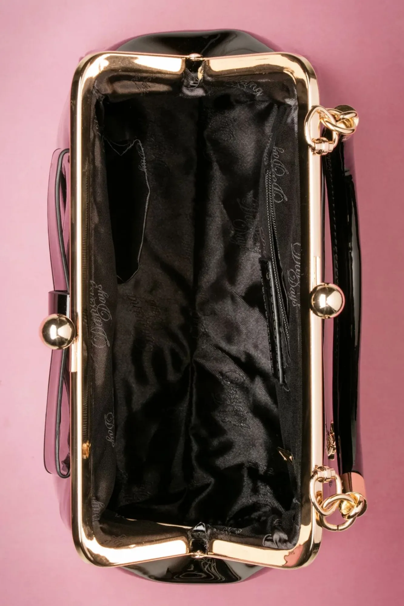 Flash Sale Banned Retro Amerikanische Vintage Lacktasche In Schwarz