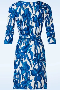 Flash Sale Smashed Lemon Amira Blumen Kleid In Blau Und Weis