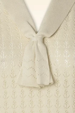 Discount Banned Retro Anker Ahoi! Oberteil In Creme