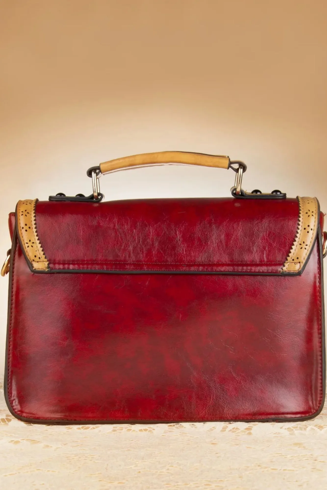New Banned Retro Antike Handtasche In Rot
