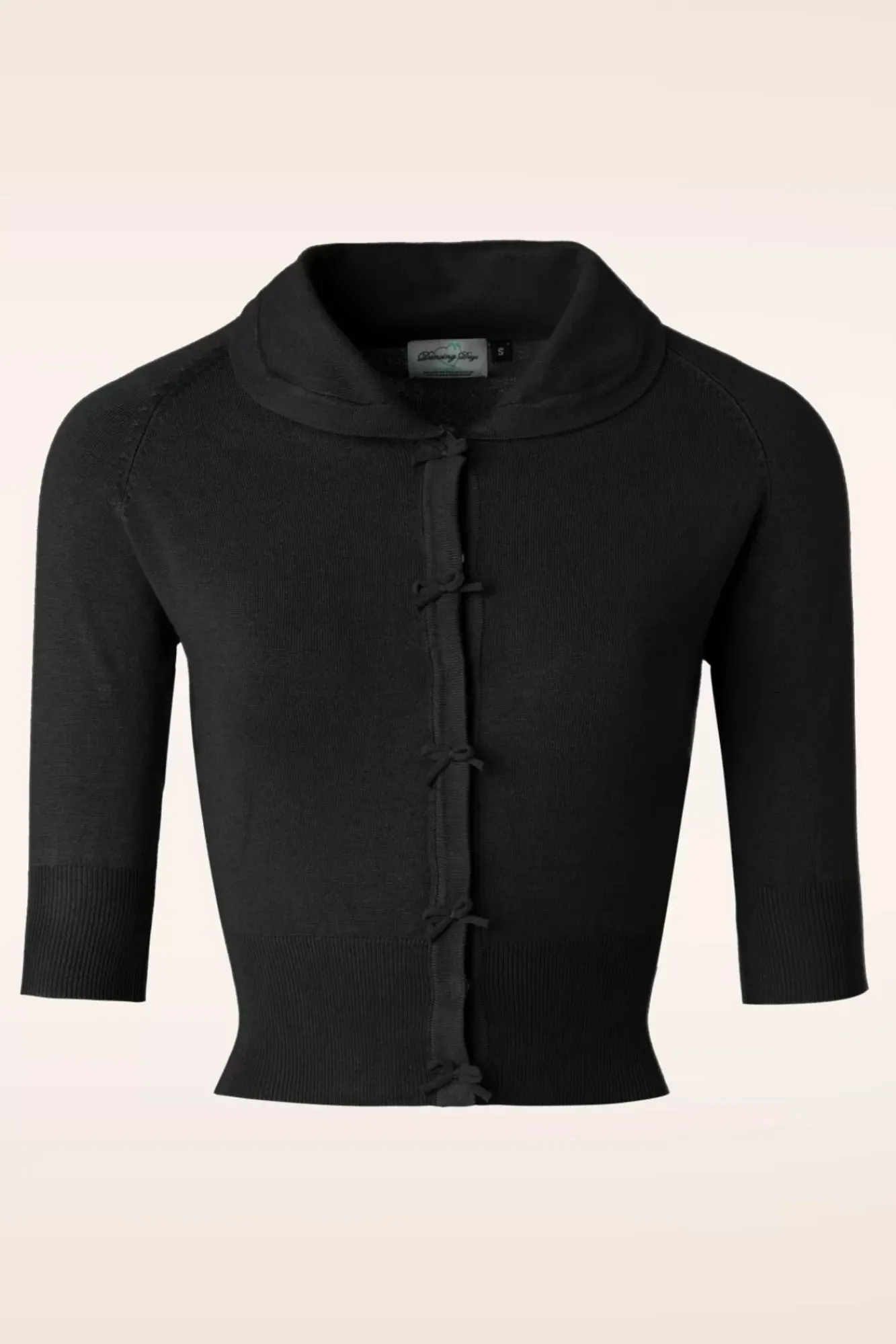 Shop Banned Retro April Bow Cardigan In Schwarz