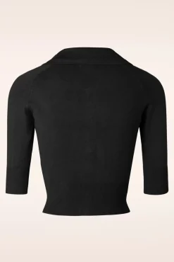 Shop Banned Retro April Bow Cardigan In Schwarz