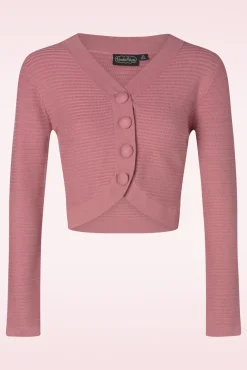 Sale Vixen Ariane Textured Knie Crop Strickjacke In Pink