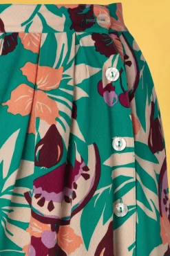 New King Louie Arianna Faltenrock In Aquagrun