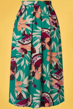 New King Louie Arianna Faltenrock In Aquagrun