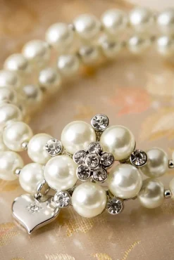 Best Sale Lovely Audrey Creme Perlenarmband