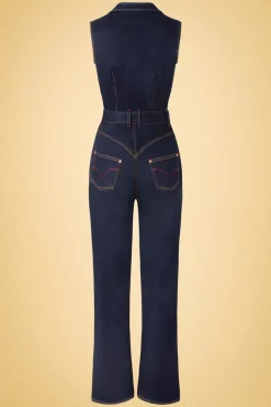 Shop Rock-a-Booty Audrey Jumpsuit Aus Dunklem Denim