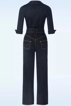New Rock-a-Booty Audrey Jumpsuit Aus Dunklem Denim
