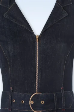 New Rock-a-Booty Audrey Jumpsuit Aus Dunklem Denim