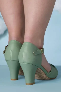 Store Lola Ramona u2665 Topvintage Ava Heart Stopper Pumps In Salbei Grun