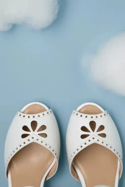 Hot Lola Ramona u2665 Topvintage Ava New Muse Sandalen In Off White