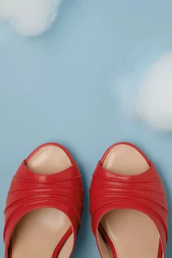 Cheap Lola Ramona u2665 Topvintage Ava Solemate Slip On Mules In Rot