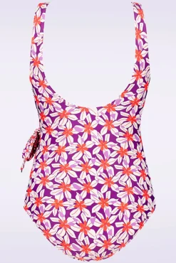 Cheap TC Beach Badeanzug Mit V-Ausschnitt Und Sommerblumen