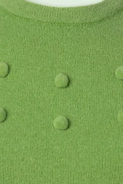 Clearance Collectif Clothing Barbara Pom Pom Strickoberteil In Grun