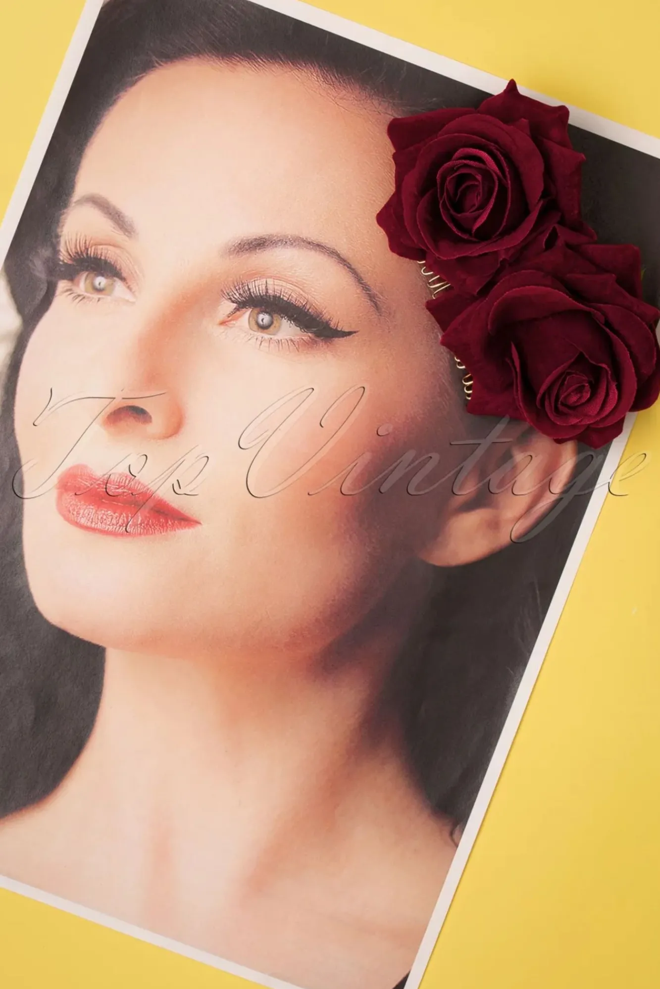 Fashion Banned Retro Be My Valentine Haarnadel In Burgund