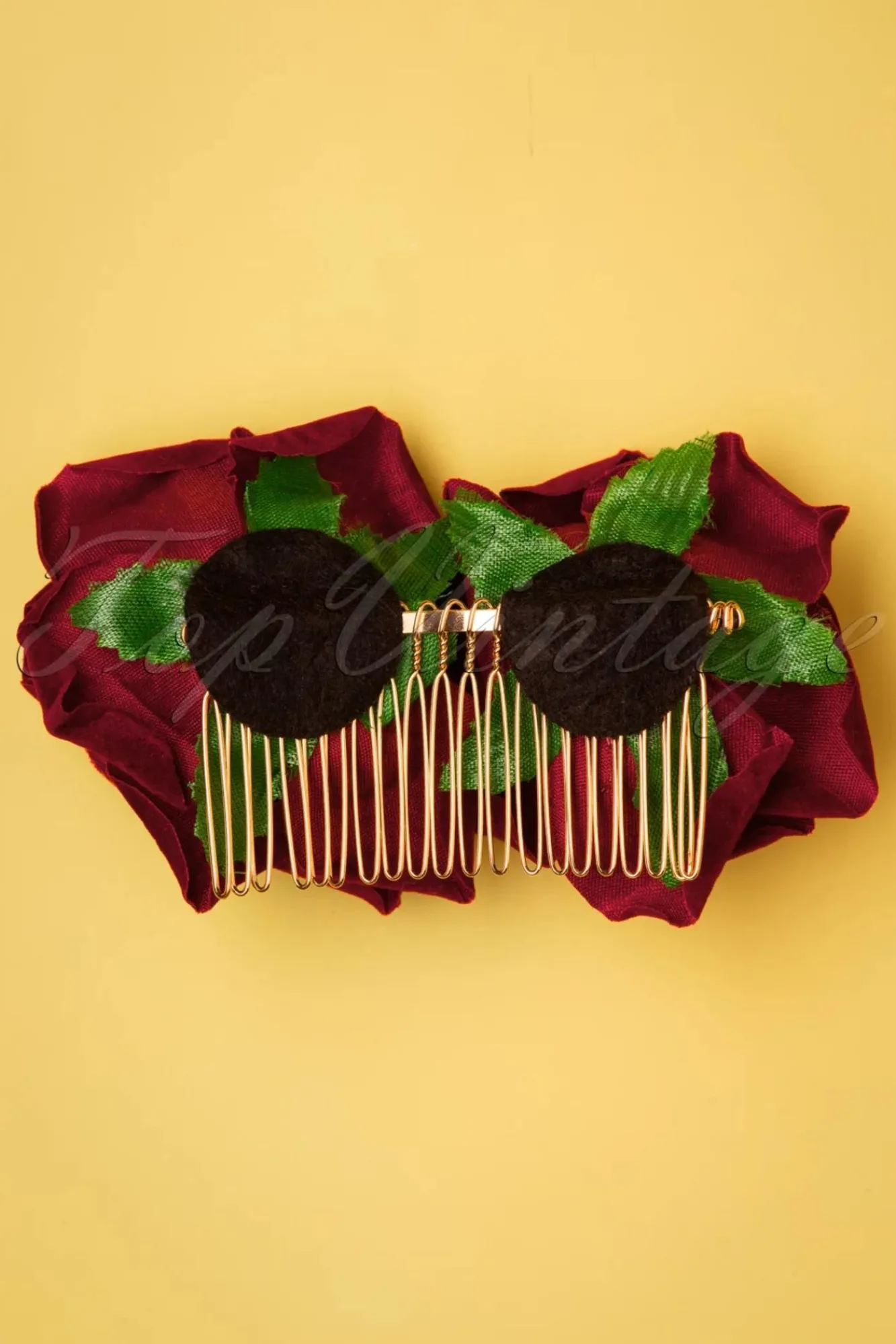 Fashion Banned Retro Be My Valentine Haarnadel In Burgund