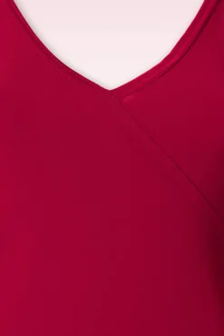 Fashion Vintage Chic for Topvintage Belle Slinky Top In Rot