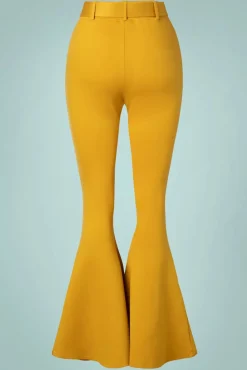 Clearance Vixen Bengaline Schlaghose Mit Gürtel In Senf