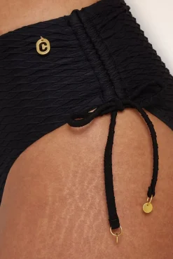 Sale TC Beach Bikinihose Mit Mittlerer Taille Und Schwarzem Schlangenmuster