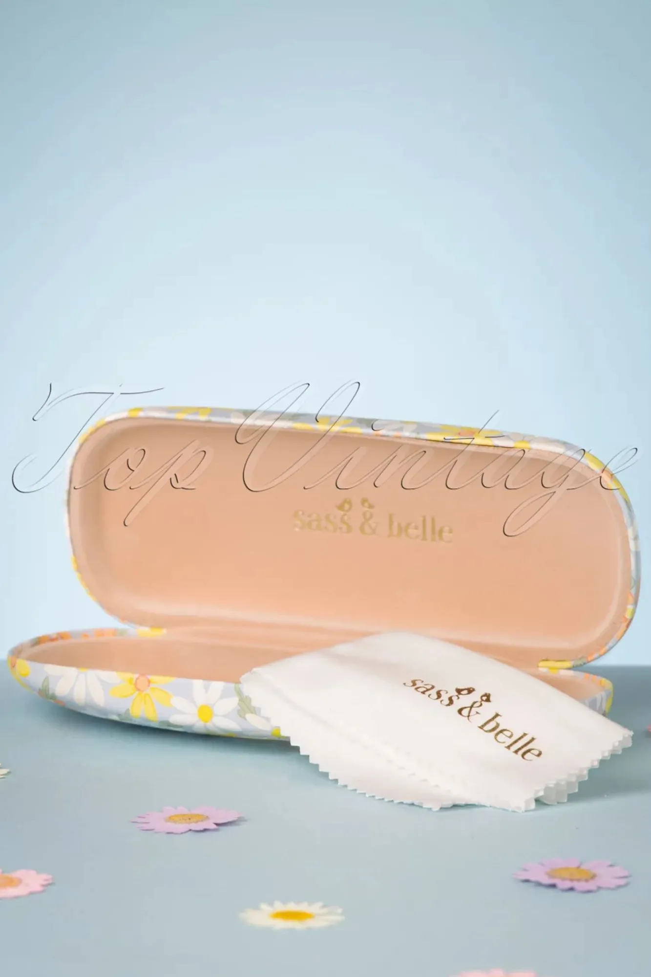 Best Sale Sass & Belle Blaues Ganseblumchen-Brillenetui