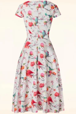 Flash Sale Vintage Chic for Topvintage Blythe Birds Swing Kleid In Weis