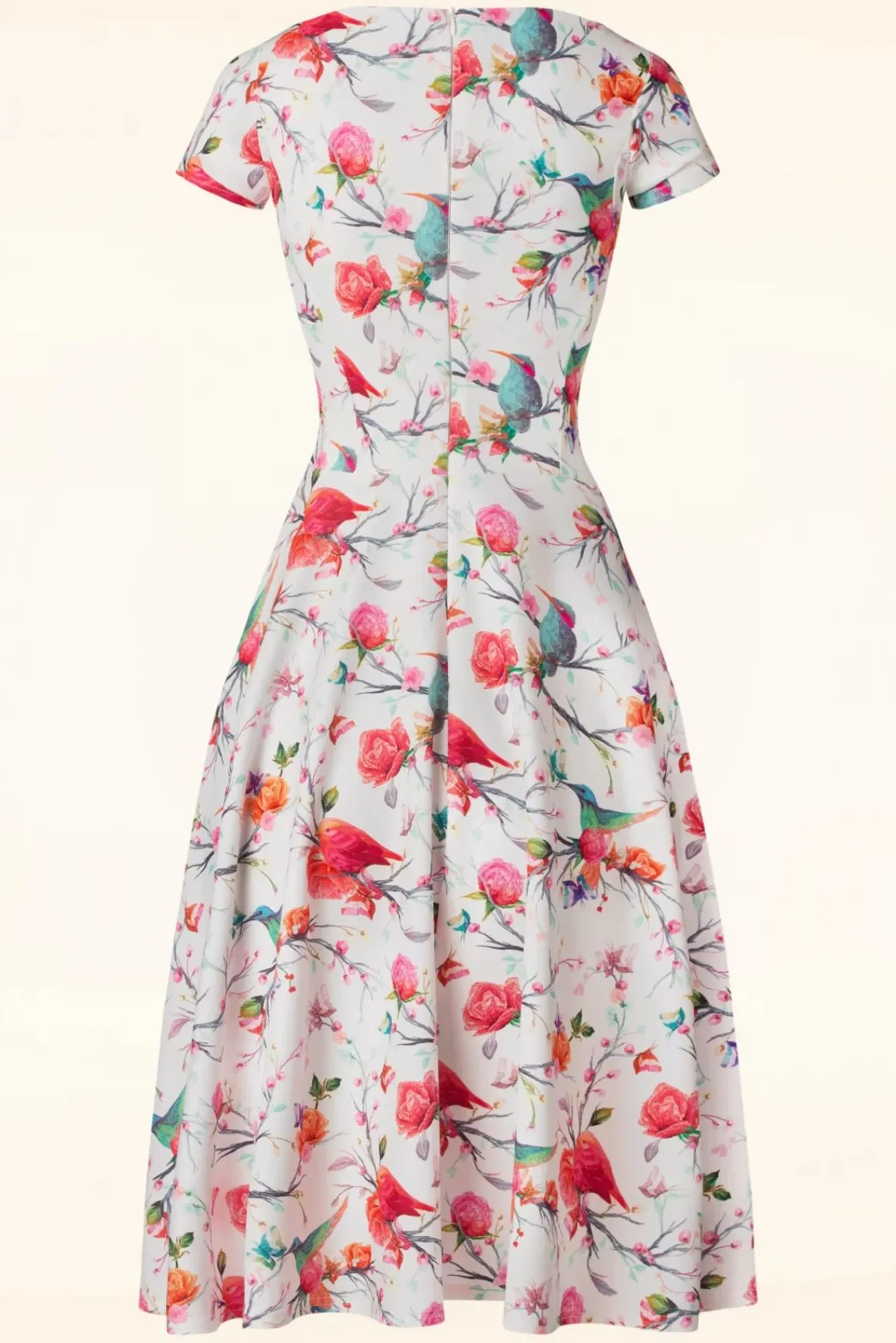 Flash Sale Vintage Chic for Topvintage Blythe Birds Swing Kleid In Weis