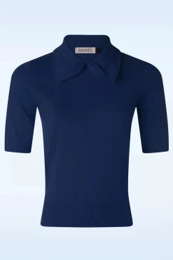 Cheap Banned Retro Bow Delight Jumper In Marineblau