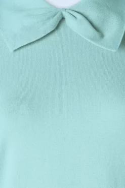 Cheap Banned Retro Bow Delight Pullover In Pastellblau