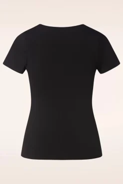 Online Queen Kerosin Build It Up T-Shirt In Schwarz