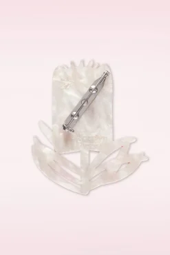 Fashion Erstwilder Burgundy Brush Brosche