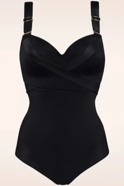 New Marlies Dekkers Cache Coeur Badeanzug Mit Tiefem Ausschnitt Und Balkon In Schwarz