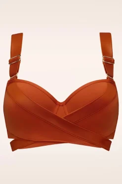 Fashion Marlies Dekkers Cache Coeur Push Up Bikini Top In Rost Orange