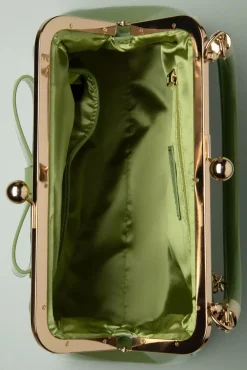 New Banned Retro California Nights Lack Handtasche In Hellgrun