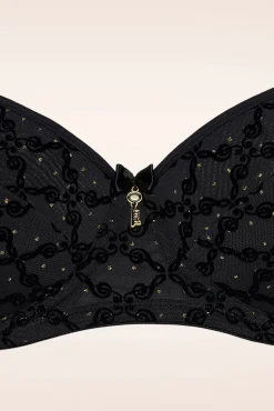 Best Sale Marlies Dekkers Calliope Balcony Bh In Black And Gold Print