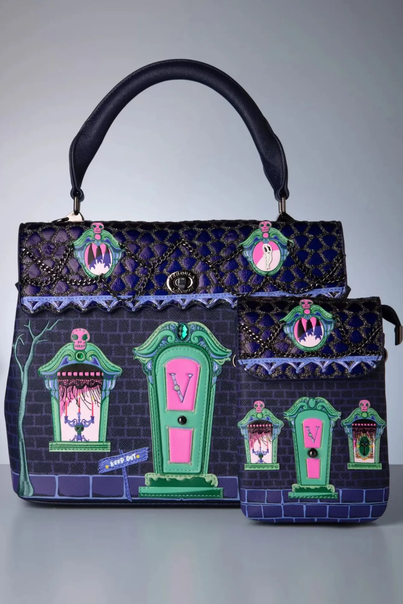 Best Sale Vendula Cat Dracula'S Haunted House Handytasche In Lila