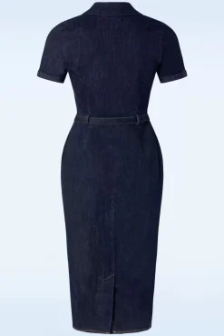 Best Collectif Clothing Caterina Denim Bleistiftkleid In Blau