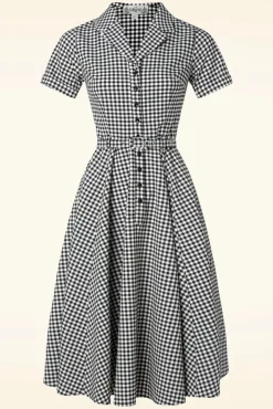 Best Sale Collectif Clothing Caterina Gingham Swing Kleid In Schwarz