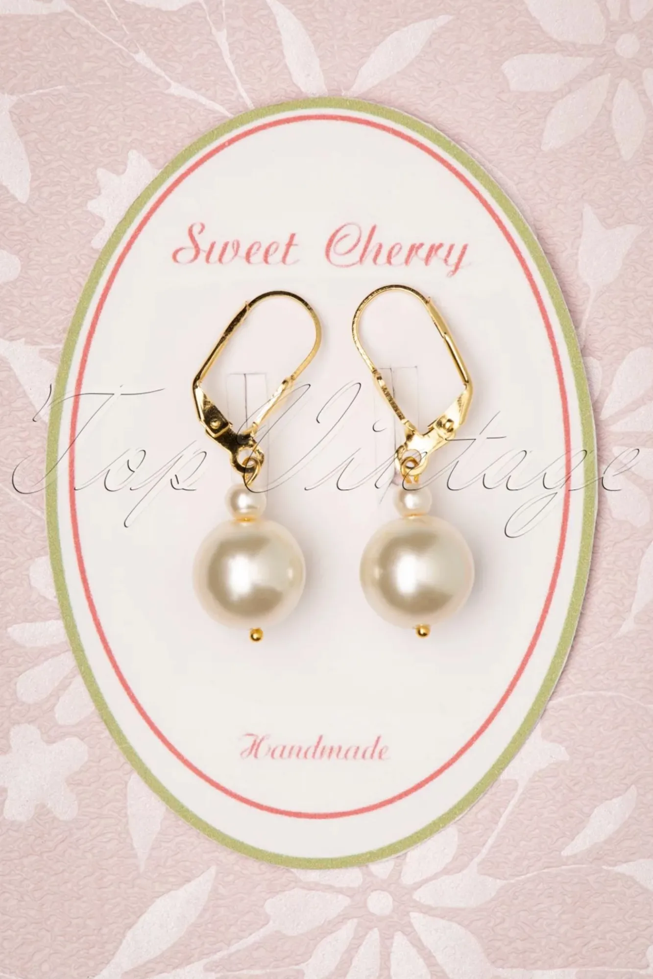 Discount Sweet Cherry Champagne Pearl Ohrringe In Gold Und Elfenbein