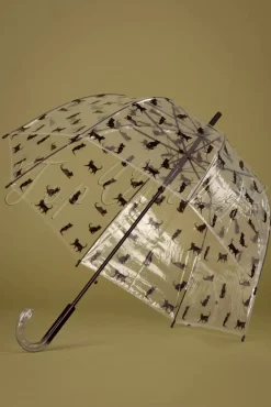 Hot So Rainy Chat Noir Transparent Dome Regenschirm In Schwarz