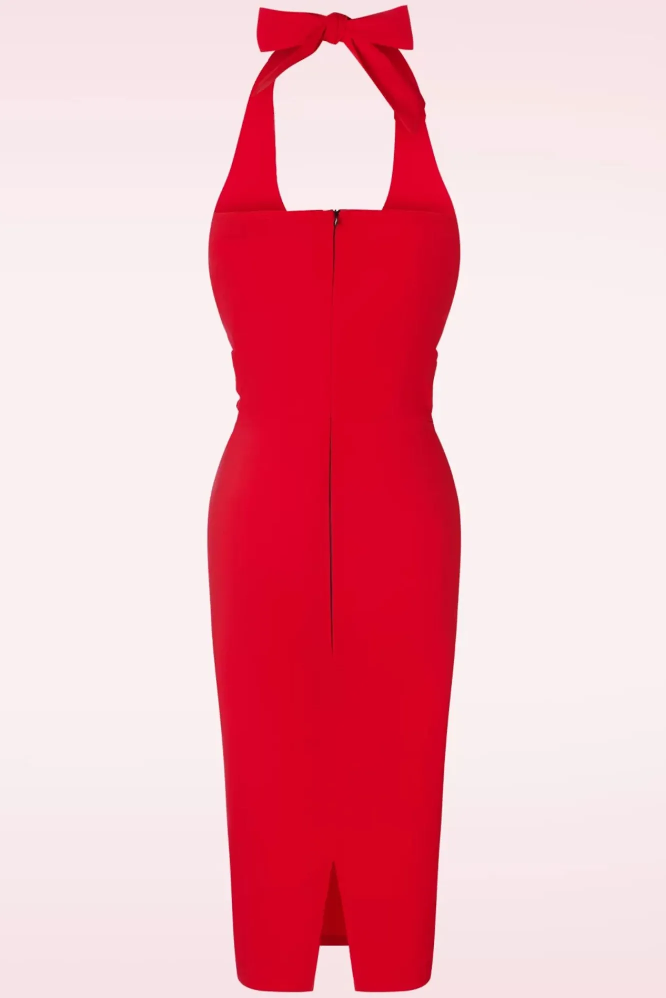 Hot Vintage Chic for Topvintage Cher Halter Pencil Dress In Red