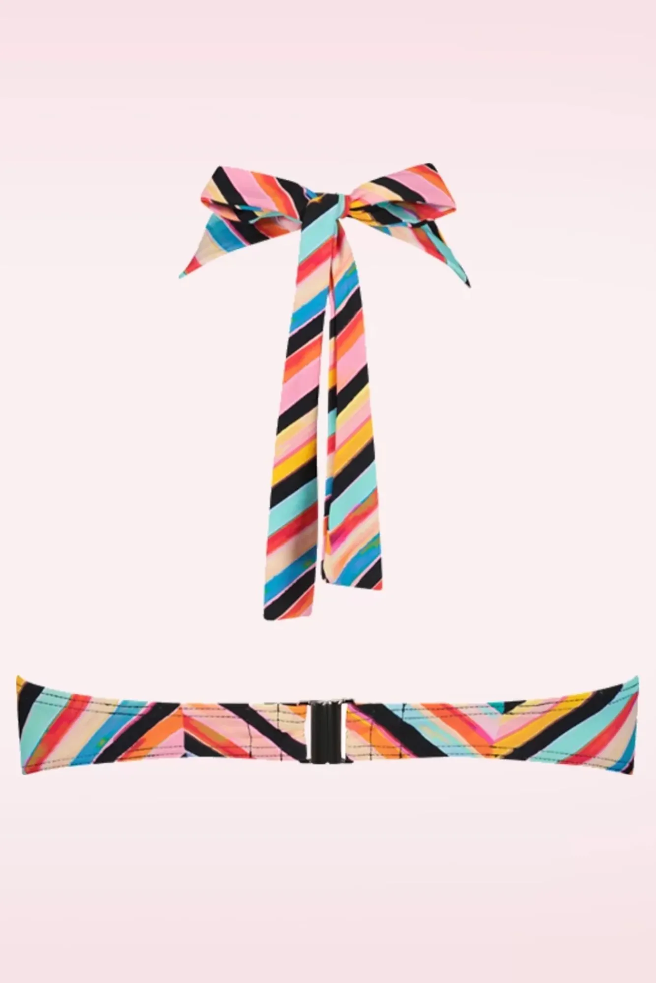 Fashion Cyell Chevron Chic Padded Bikini Top In Multi