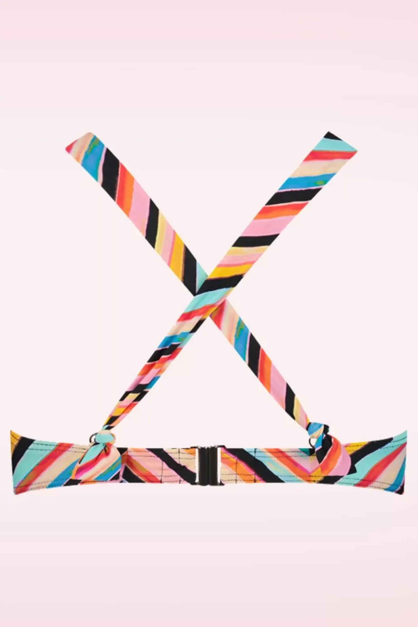 Fashion Cyell Chevron Chic Padded Bikini Top In Multi