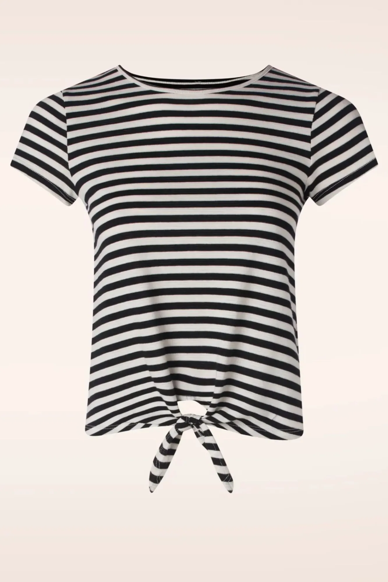 Fashion King Louie Chopito Stripe Knot T-Shirt In Schwarz