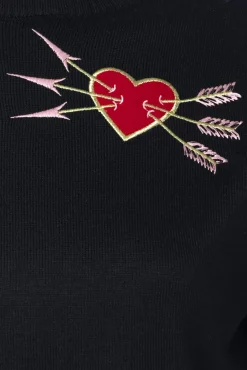 Fashion Collectif Clothing Chris Love Struck Stricktop In Schwarz